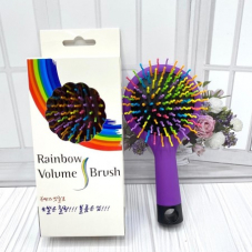 Расческа разноцветная с зеркалом Rainbow Volume Brush