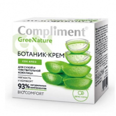 Ботаник-крем Compliment GreeNature с соком алоэ для сухой и чувствительной кожи лица, 50 ml