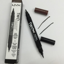 Двусторонняя подводка для чёрный +коричневый NYX Eyeliner Pencil Double Headed Makeup Eyeliner Pencil 