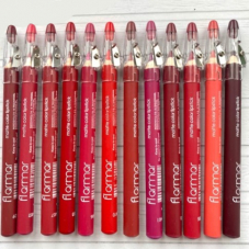 Набор карандашей с точилкой для губ Flormar Matte Color Lipstick 12 в 1