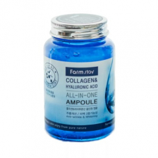 Ампульная сыворотка FarmStay Collagen & Hyaluronic Acid all-in-one ampoule, 250ml