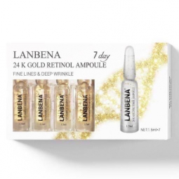 Сыворотка Lanbena 24K Gold Retinol Ampoule в ампулах (1,5мл * 7 шт.)