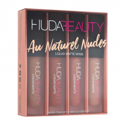 Набор жидких матовых мини-помад Huda Beauty Au Naturel Nudes Edition 4 в 1