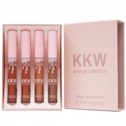 Набор ярких блесков для губ KKW by Kylie Cosmetics Creme Liquid Lipstick 4 в 1