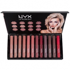 Набор блесков для губ Nyx Lip Gloss Suit 12 в 1