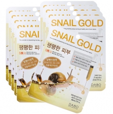Тканевая маска DABO "First Solution Snail Gold Mask Pack"