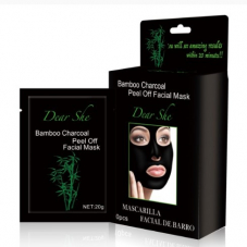 Маска для лица тканевая с бамбуковым углем Dear She Bamboo Charcoal Face Peel Off Blackhead Mask 